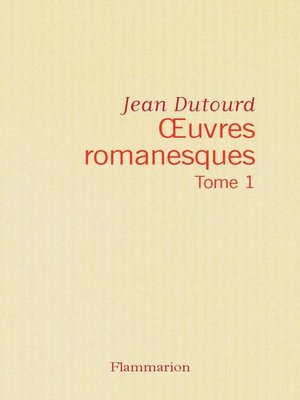 cover image of Œuvres romanesques, Tome 1
